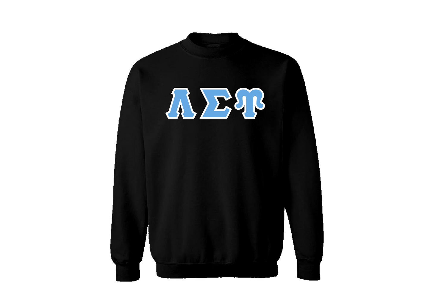 Lambda Sigma Upsilon Black Greek Letter Crewneck