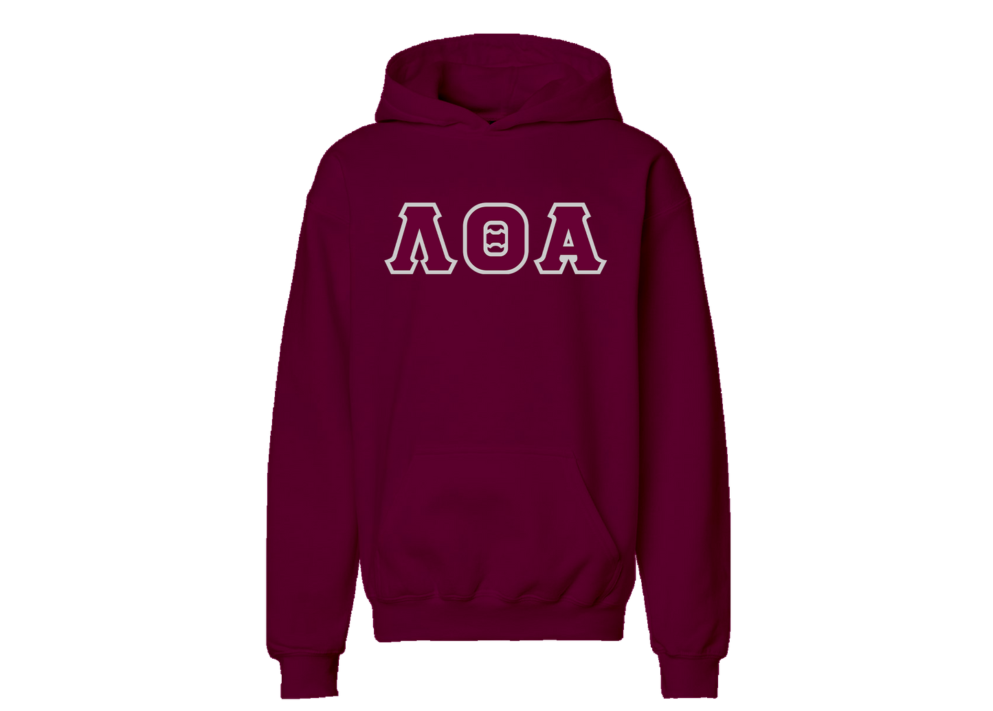 Lambda Theta Alpha Burgundy Greek Letter Hoodie