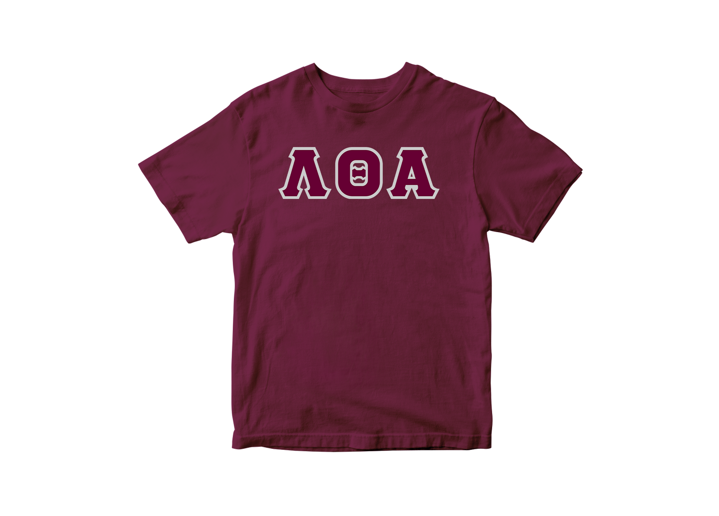 Lambda Theta Alpha Burgundy Greek Letter Tee