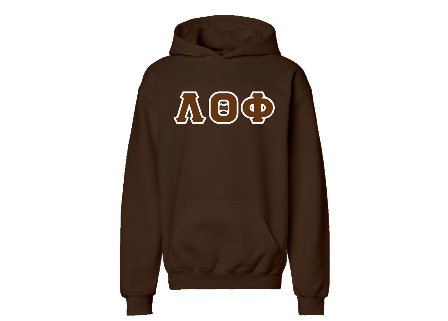 Lambda Theta Phi Brown Greek Letter Hoodie