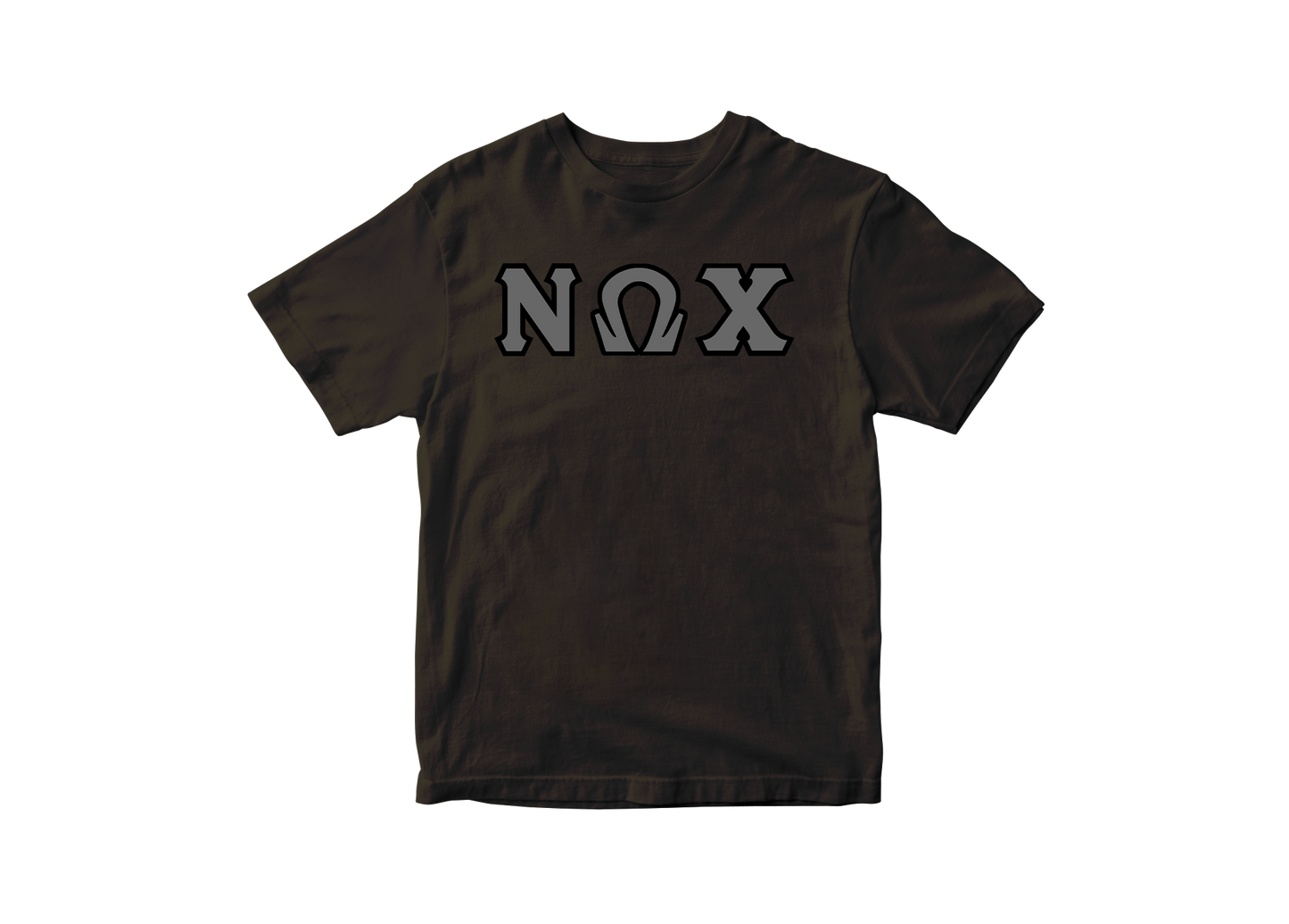 Nu Omega Chi Brown Letter Tee