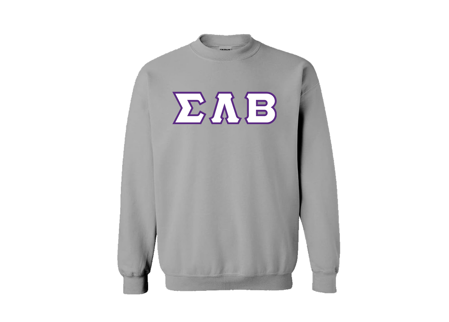 Sigma Lambda Beta Grey Greek Letter Crewneck