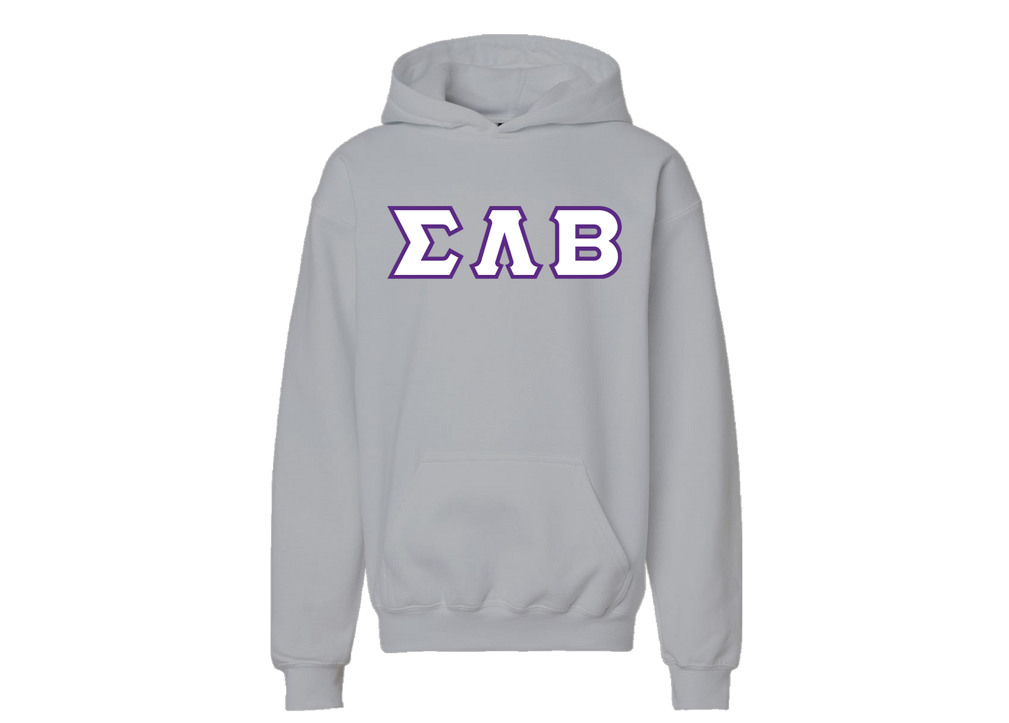 Sigma Lambda Beta Grey Greek Letter Hoodie