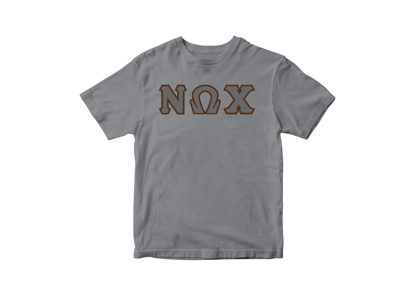 Nu Omega Chi Gray Letter Tee