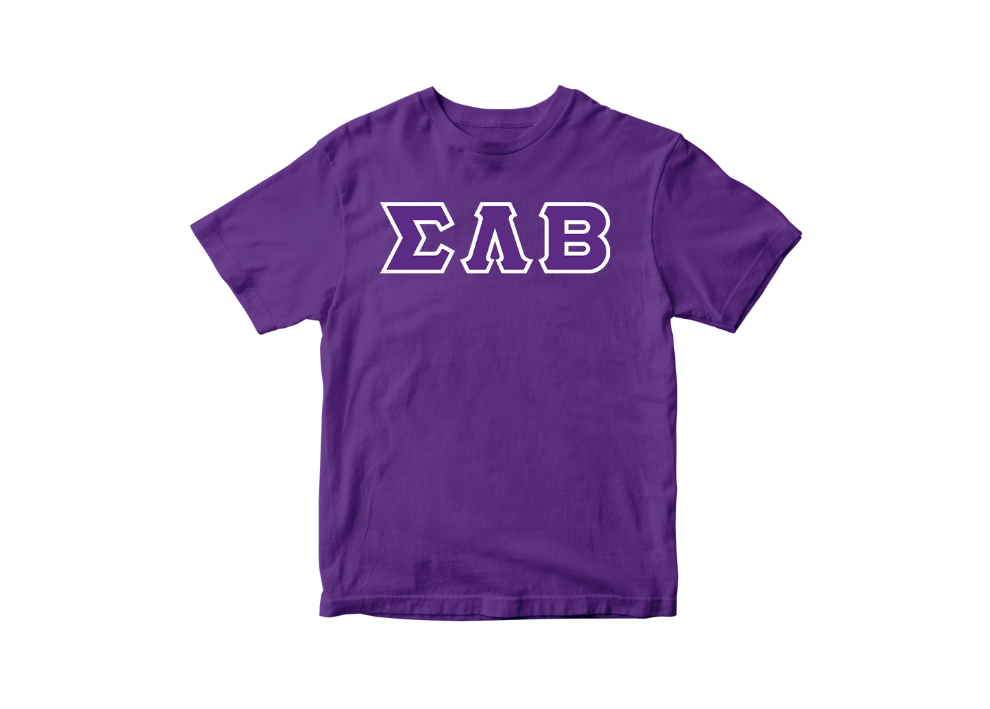 Sigma Lambda Beta Purple Greek Letter Tee