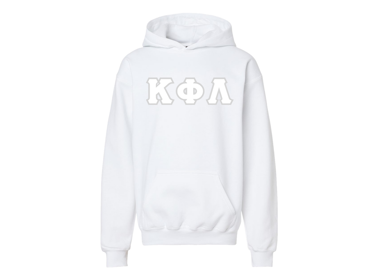 Kappa Phi Lambda White Letter Hoodie