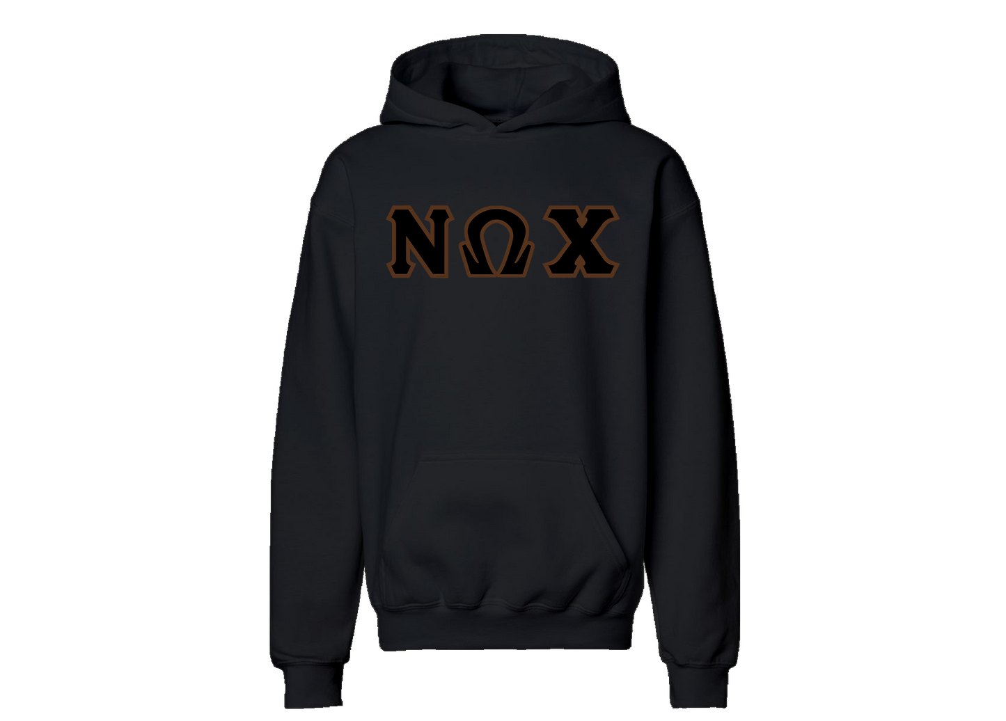 Nu Omega Chi Black Letter Hoodie