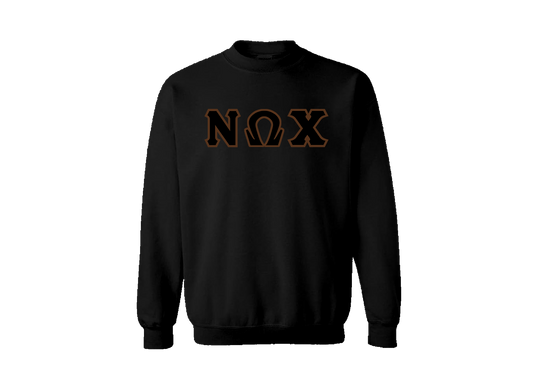 Nu Omega Chi Black Letter Crewneck