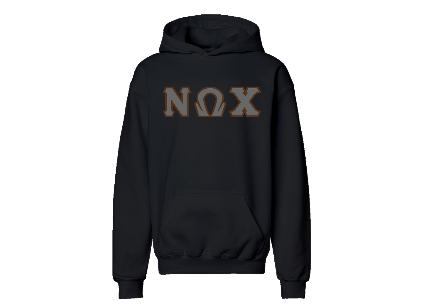 Nu Omega Chi Black Letter Hoodie