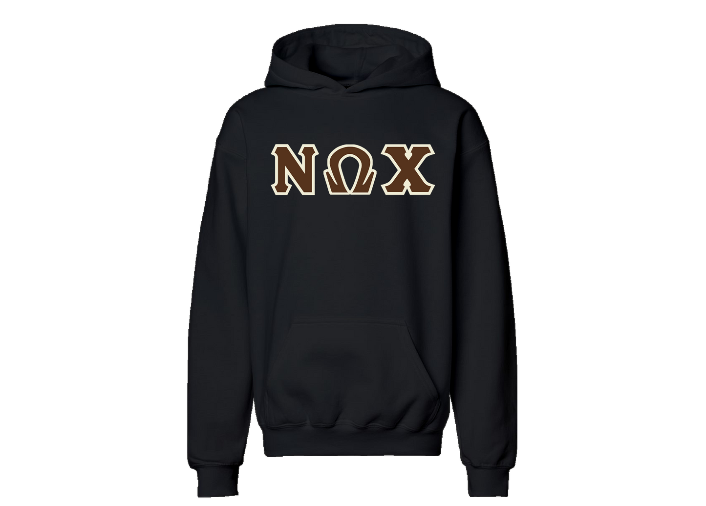 Nu Omega Chi Black Letter Hoodie