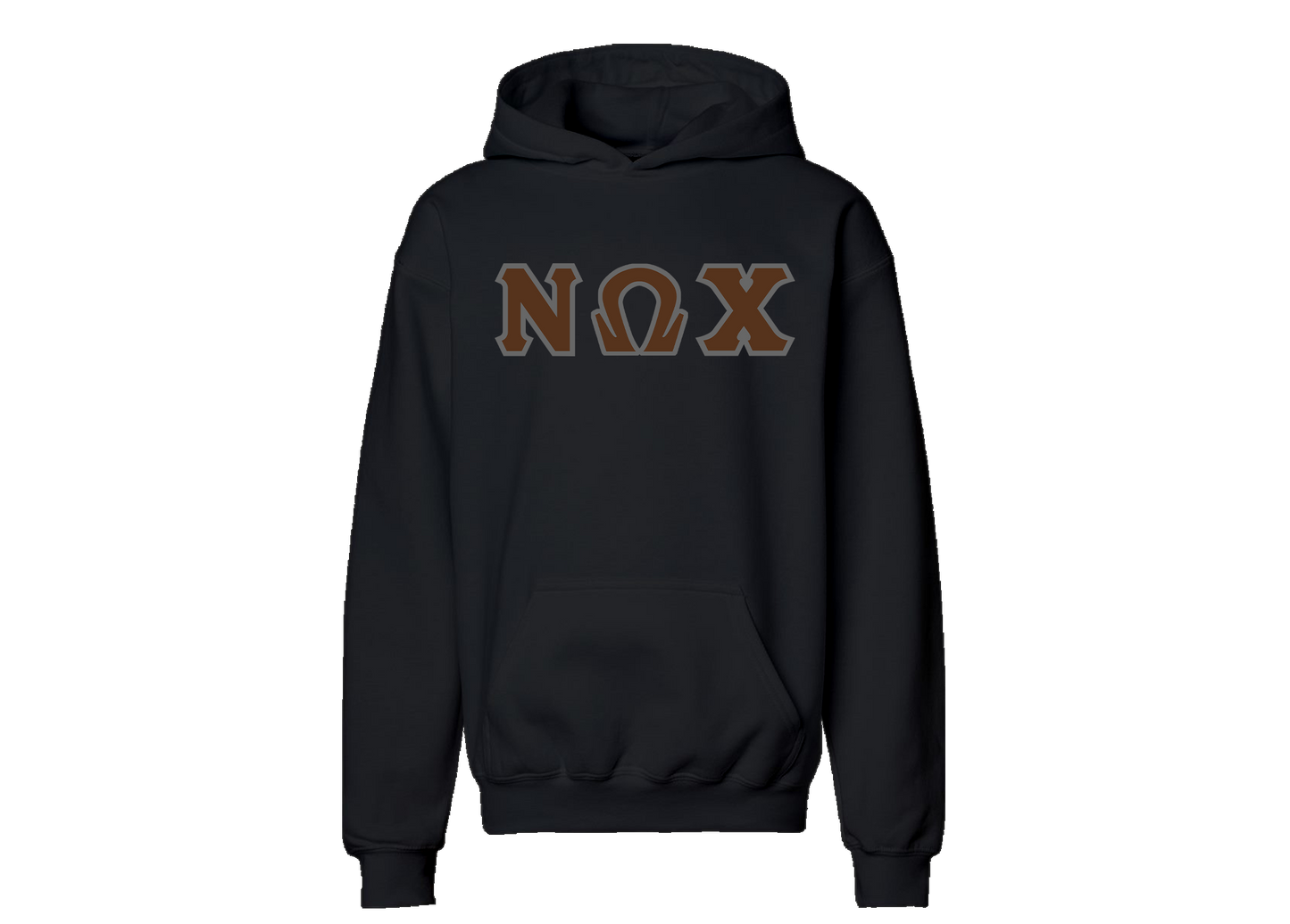 Nu Omega Chi Black Letter Hoodie