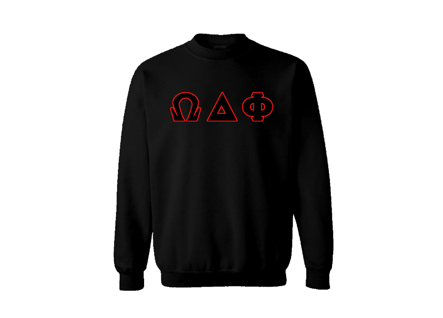 Omega Delta Phi Black Crewneck