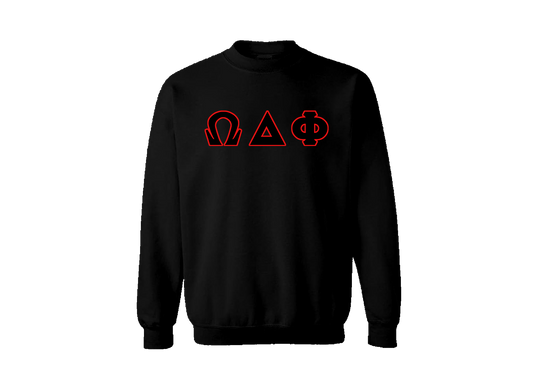 Omega Delta Phi Black Crewneck