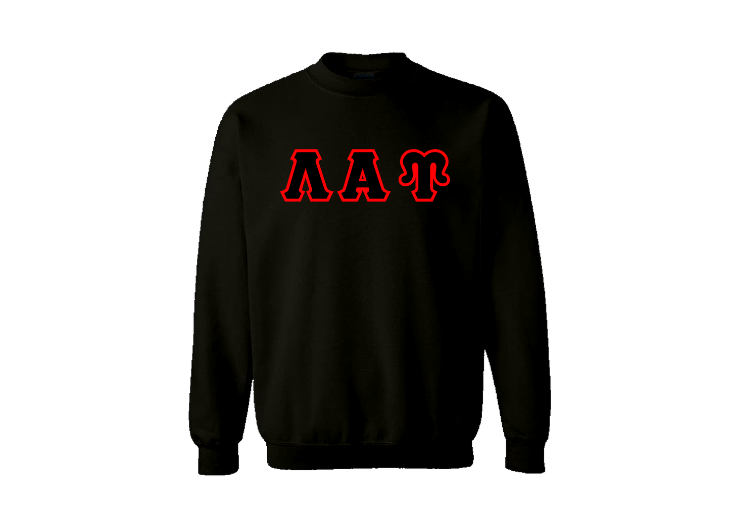 Lambda Alpha Upsilon Black Crewneck