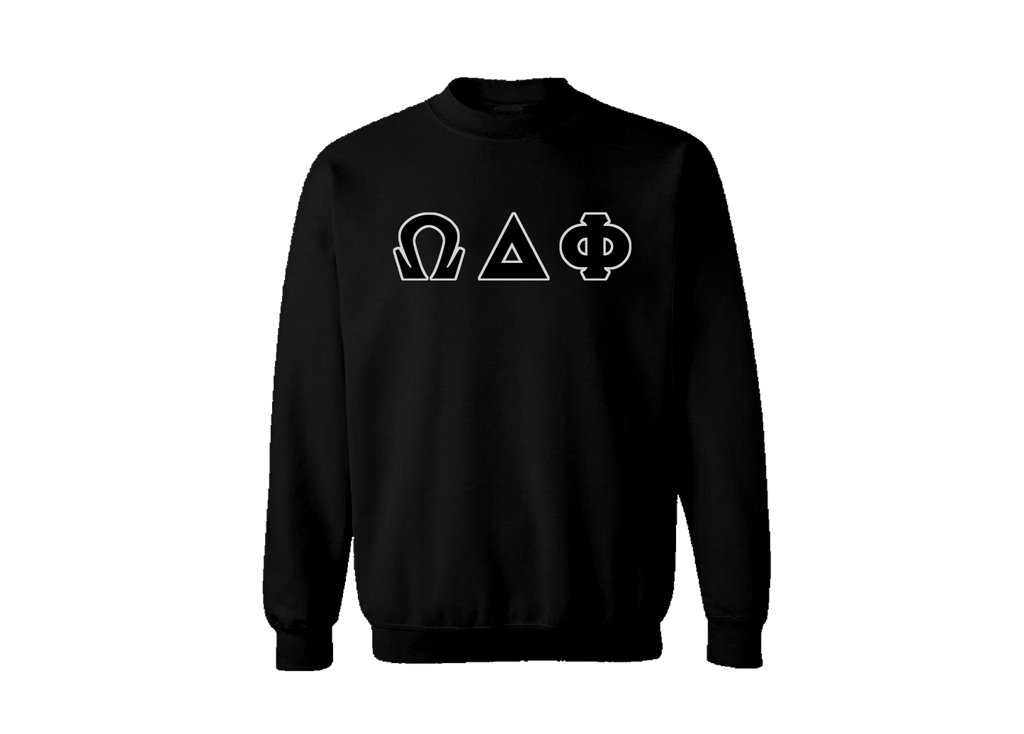 Omega Delta Phi Black Crewneck
