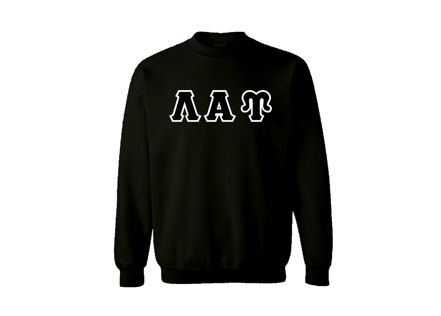 Lambda Alpha Upsilon Black Crewneck