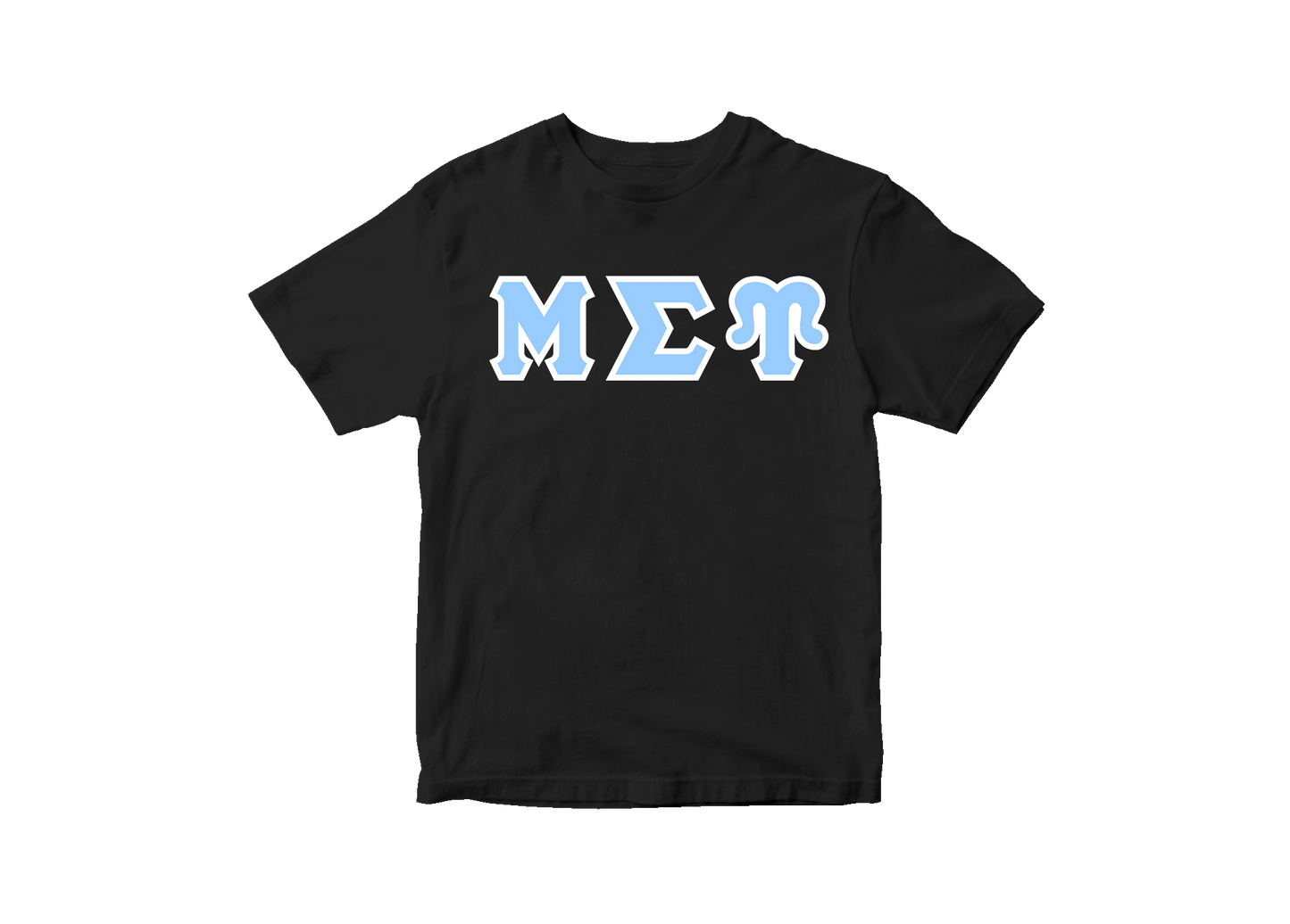 Mu Sigma Upsilon Black Greek Letter Tee