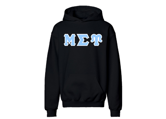 Mu Sigma Upsilon Black Greek Letter Hoodie