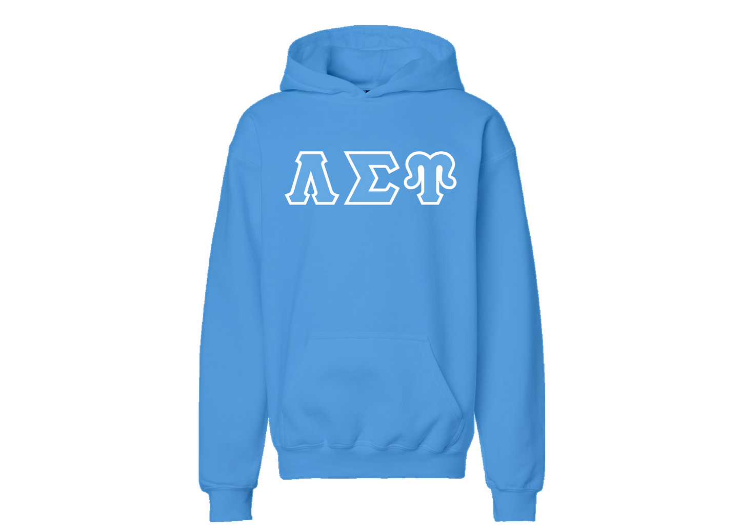 Lambda Sigma Upsilon Baby Blue Greek Letter Hoodie