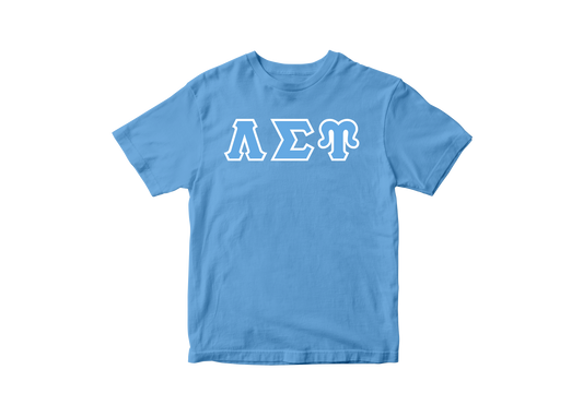 Lambda Sigma Upsilon Baby Blue Greek Letter Tee