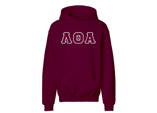 Lambda Theta Alpha Burgundy Greek Letter Hoodie