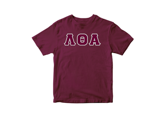 Lambda Theta Alpha Burgundy Greek Letter Tee