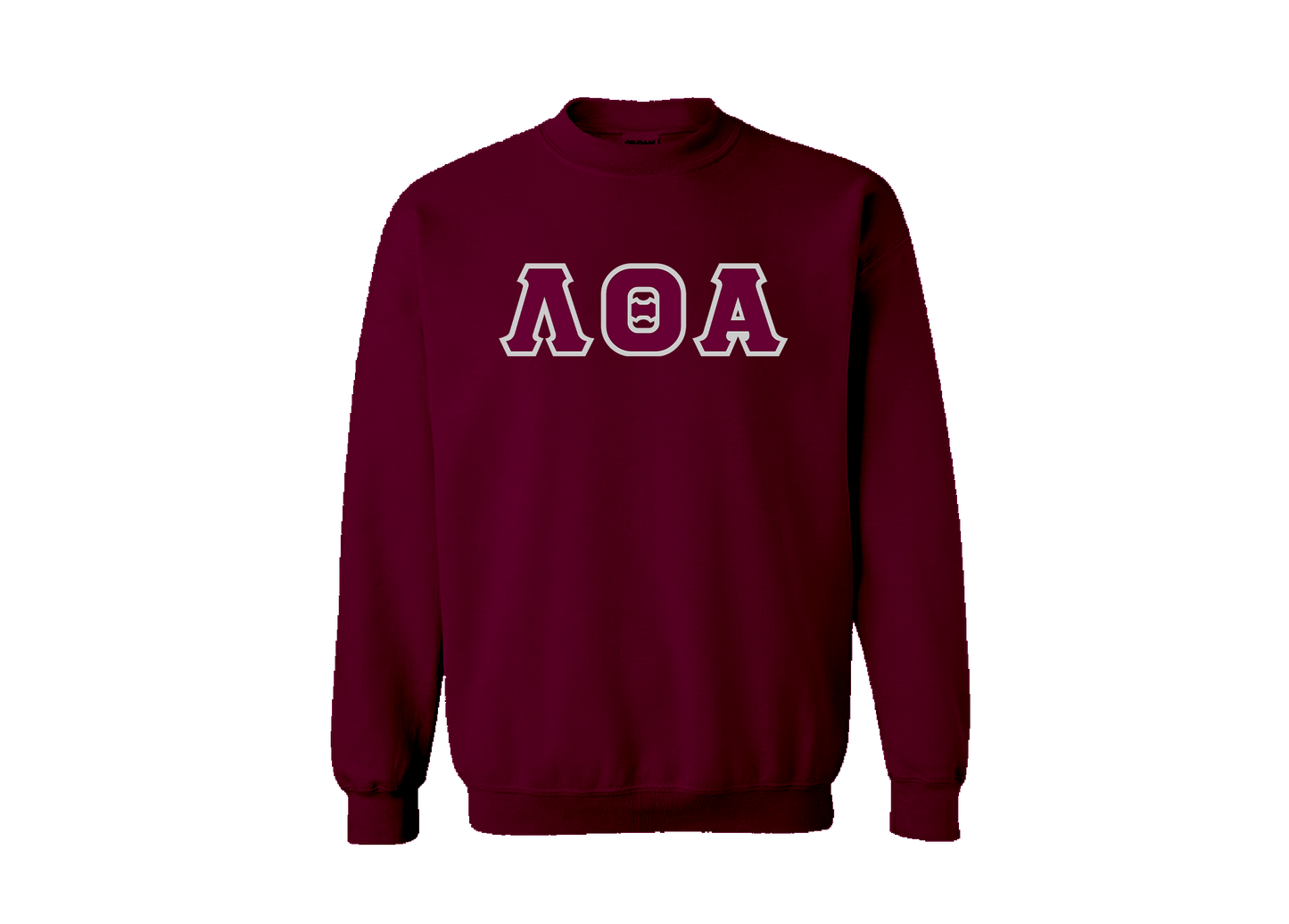 Lambda Theta Alpha Burgundy Greek Letter Crewneck