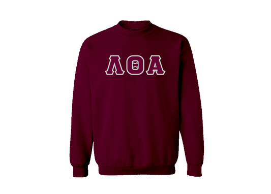 Lambda Theta Alpha Burgundy Greek Letter Crewneck