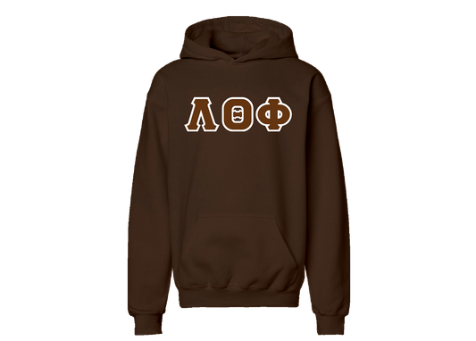 Lambda Theta Phi Brown Greek Letter Hoodie