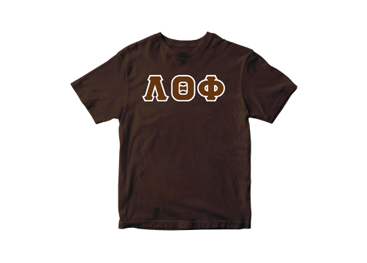 Lambda Theta Phi Brown Greek Letter Tee