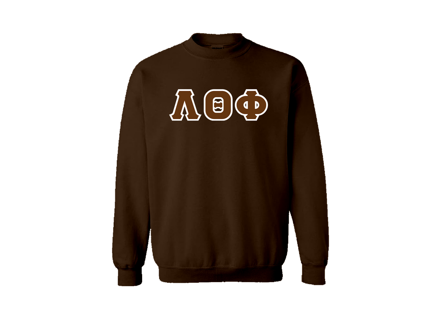 Lambda Theta Phi Brown Greek Letter Crewneck