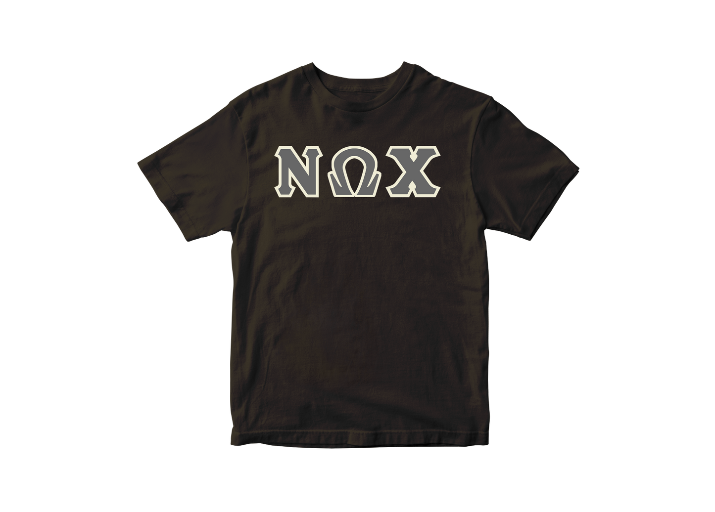Nu Omega Chi Brown Letter Tee