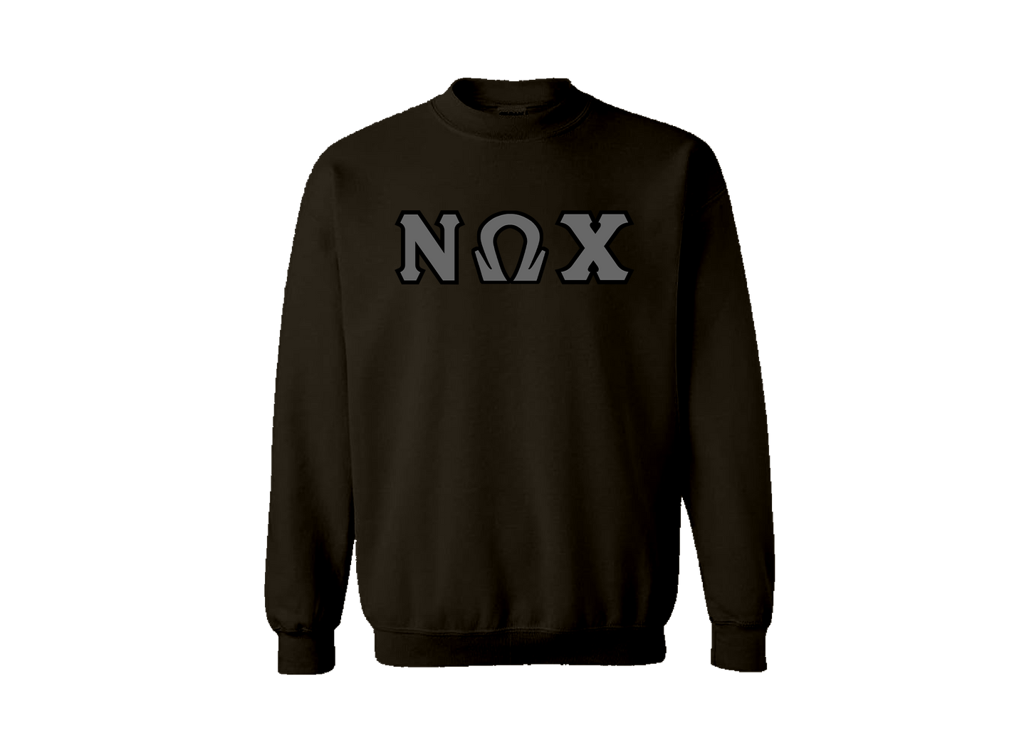 Nu Omega Chi Brown Letter Crewneck