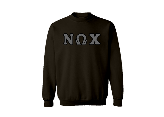 Nu Omega Chi Brown Letter Crewneck