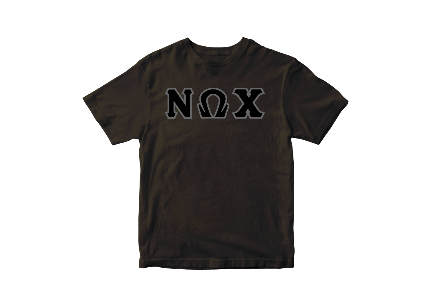 Nu Omega Chi Brown Letter Tee