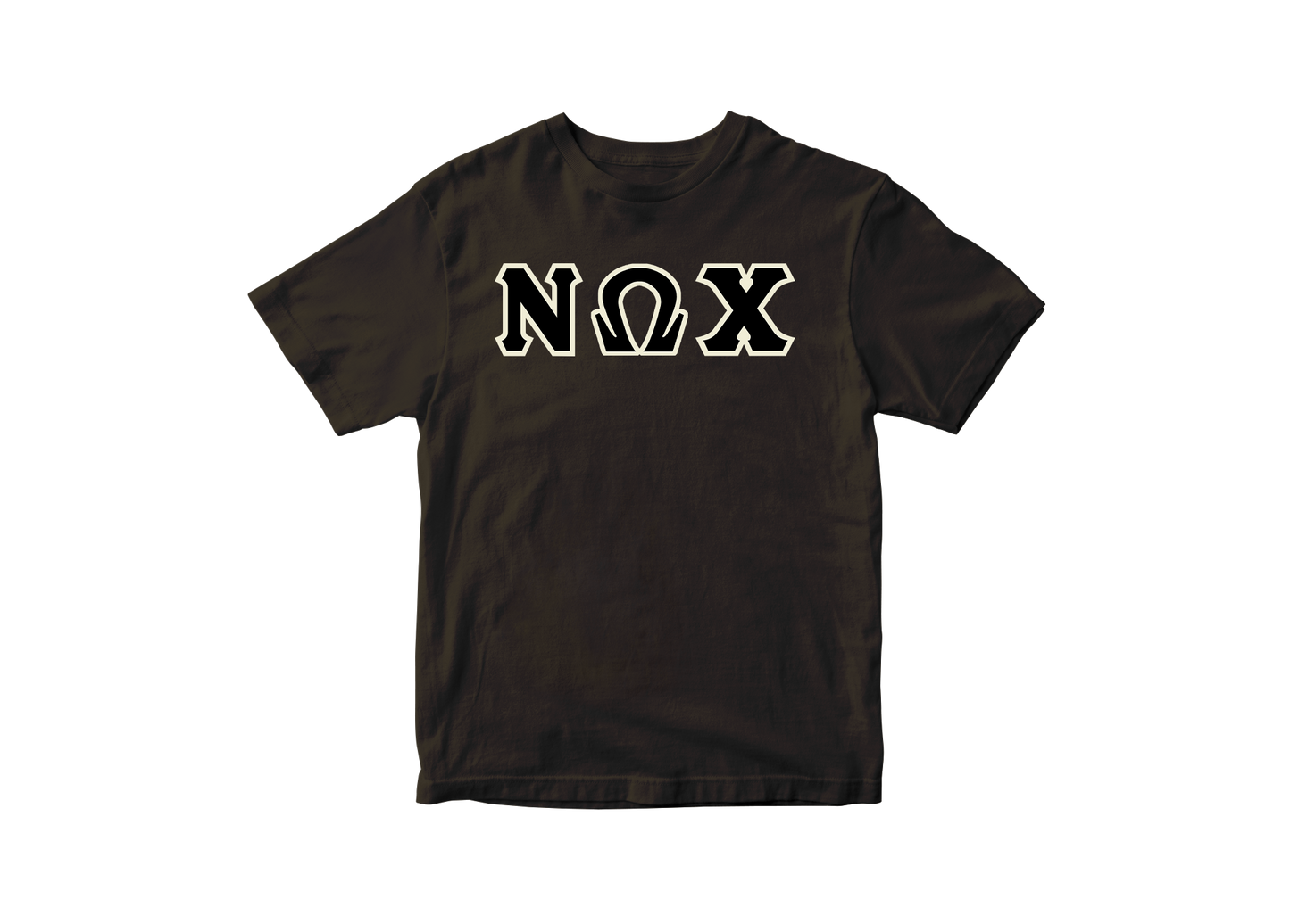 Nu Omega Chi Brown Letter Tee