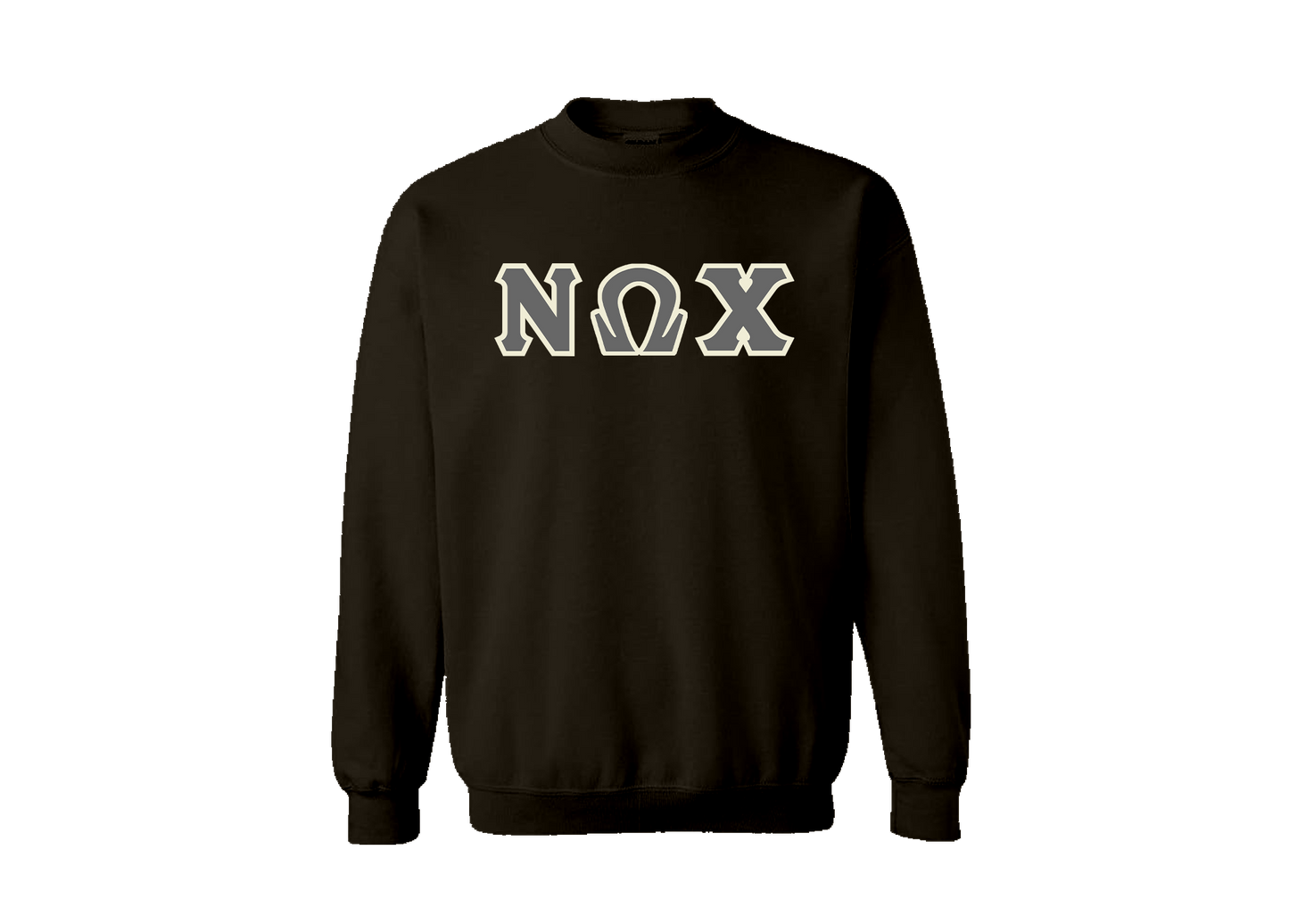Nu Omega Chi Brown Letter Crewneck