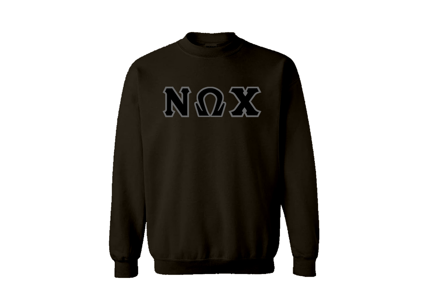 Nu Omega Chi Brown Letter Crewneck