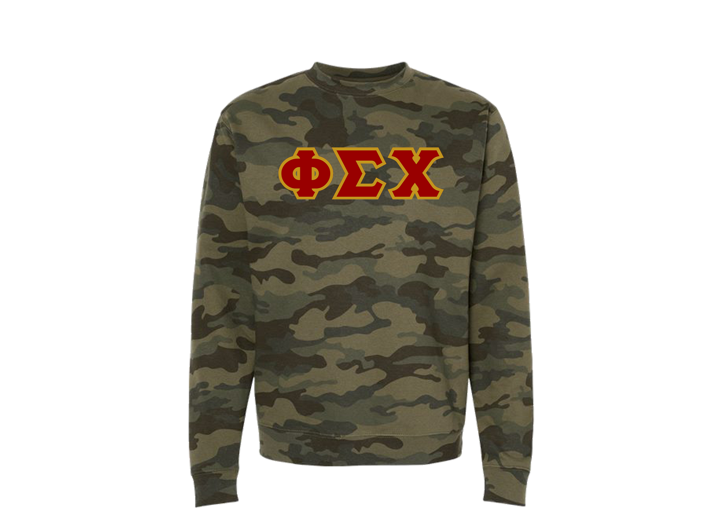 Phi Sigma Chi Camo Letter Crewneck