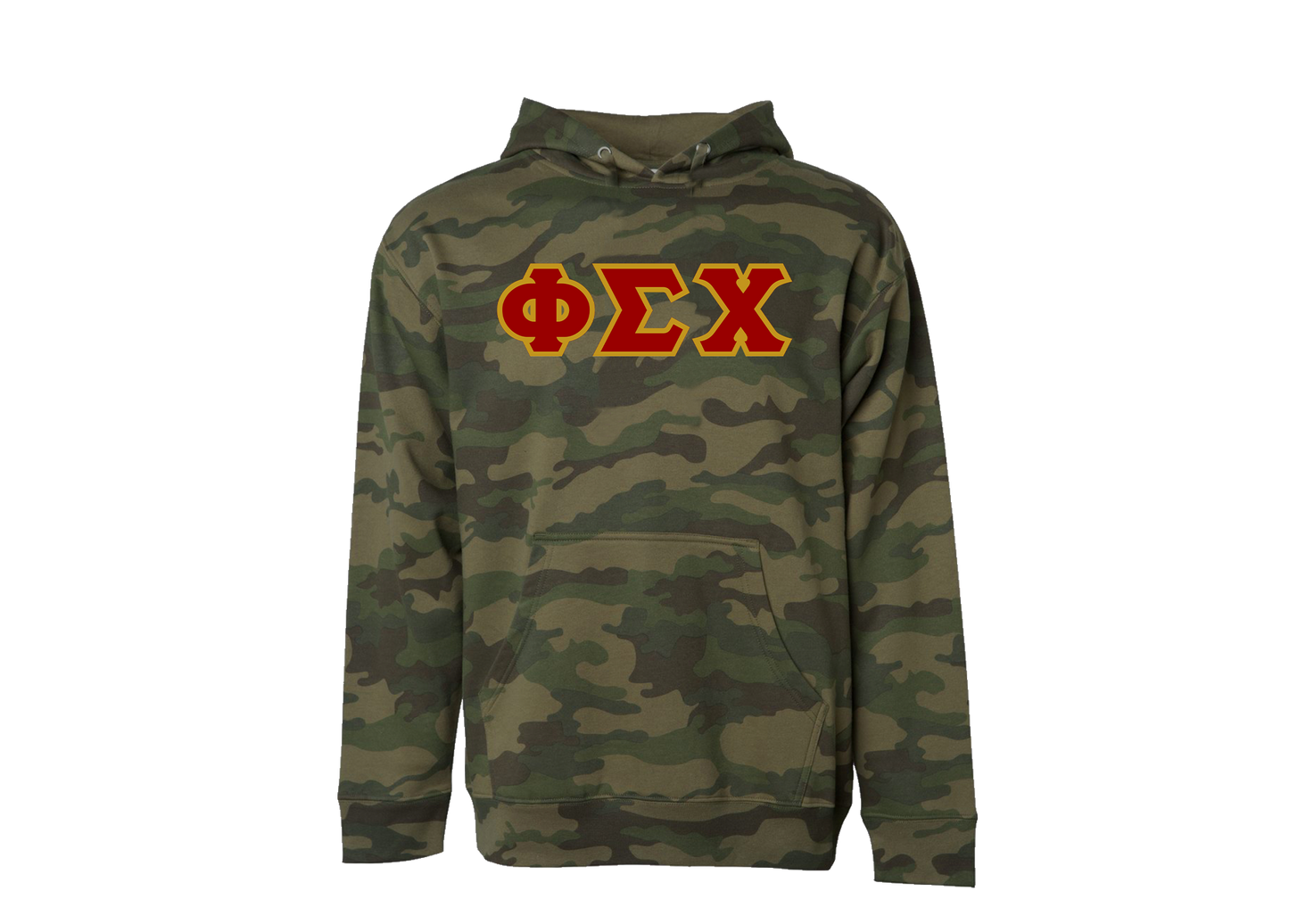 Phi Sigma Chi Camo Letter Hoodie