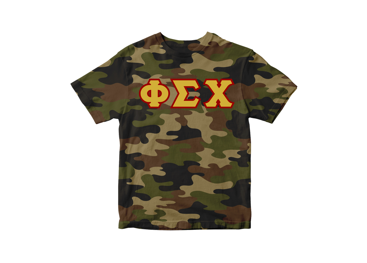 Phi Sigma Chi Camo Letter Tee