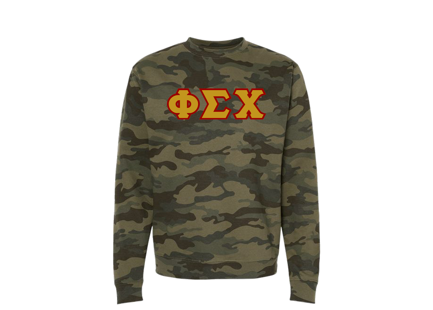 Phi Sigma Chi Camo Letter Crewneck