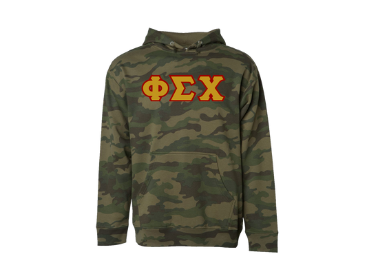 Phi Sigma Chi Camo Letter Hoodie