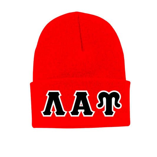 Lambda Alpha Upsilon Red Beanie