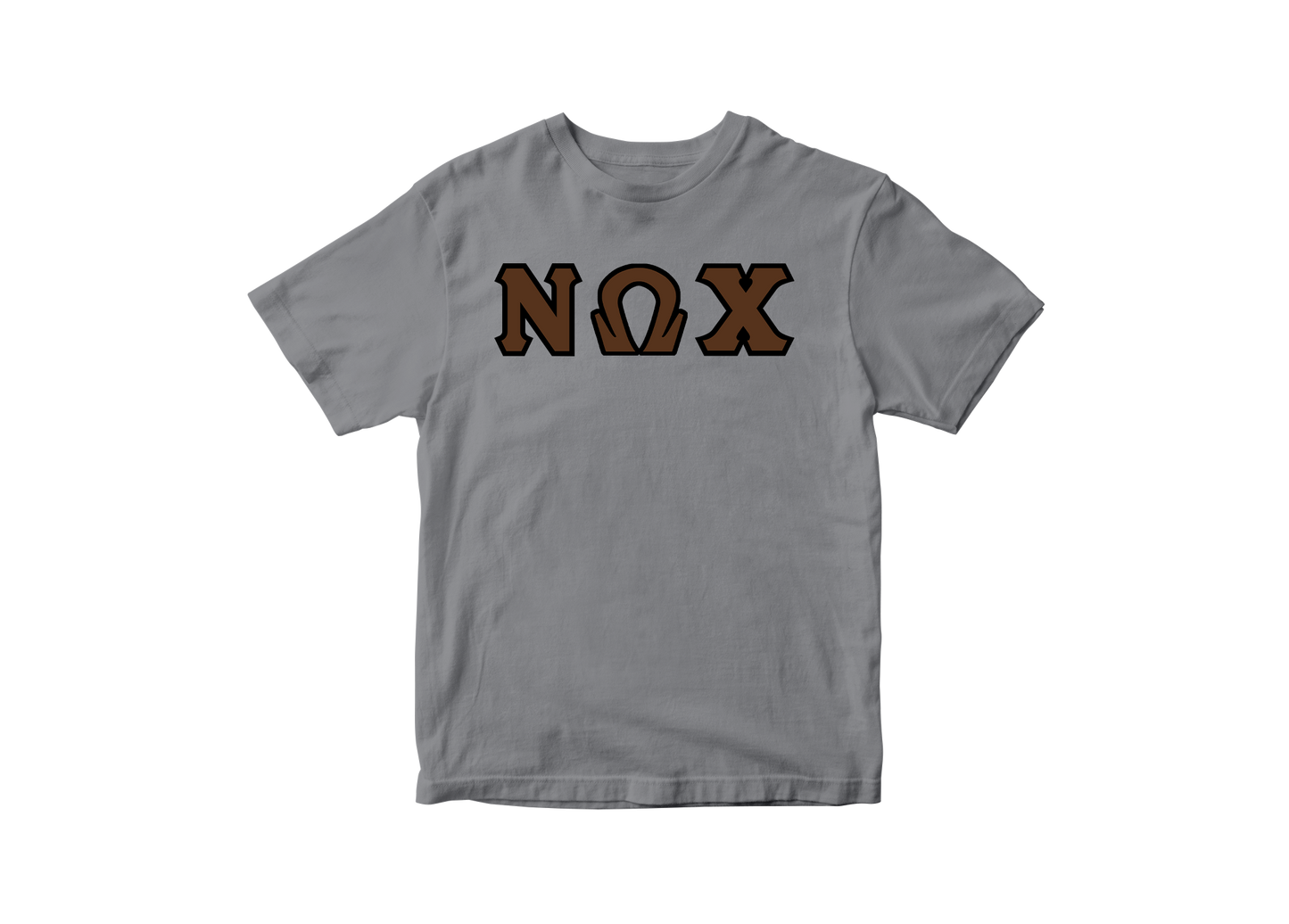 Nu Omega Chi Gray Letter Tee