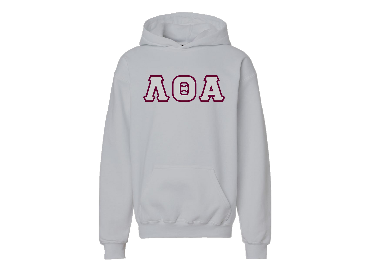Lambda Theta Alpha Grey Greek Letter Hoodie