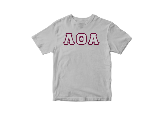 Lambda Theta Alpha Grey Greek Letter Tee