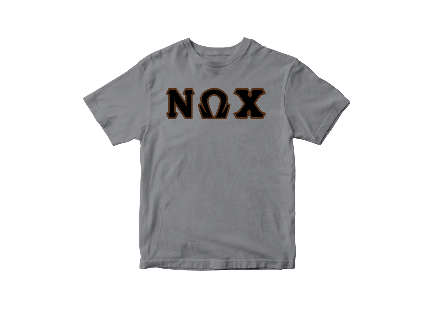 Nu Omega Chi Gray Letter Tee