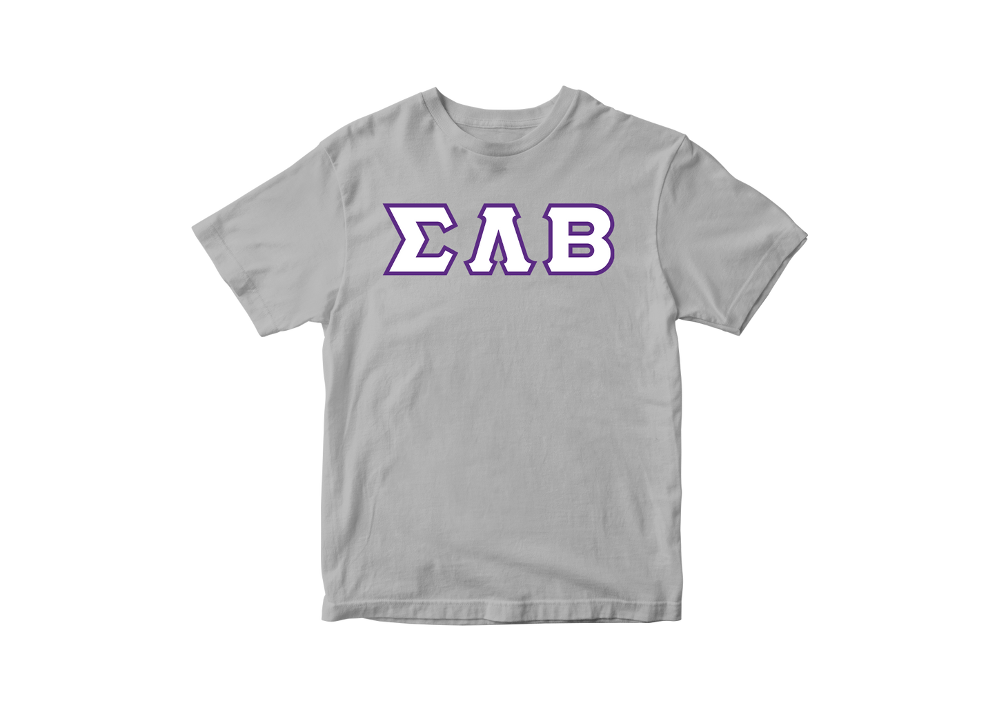 Sigma Lambda Beta Grey Greek Letter Tee