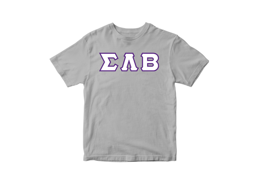 Sigma Lambda Beta Grey Greek Letter Tee
